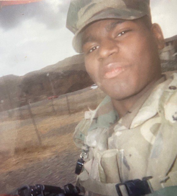 Donald Harris during combat training